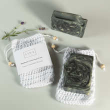 Load image into Gallery viewer, Handmade Recycled Cotton Soap End Bag
